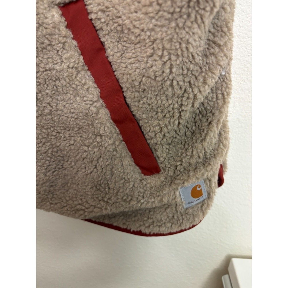 Carhartt Women's Sherpa Utility Vest Reversible L Burnt Orange RAIN DEFENDER - Picture 7 of 8